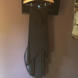 High Lo Bebe Strapless Gown